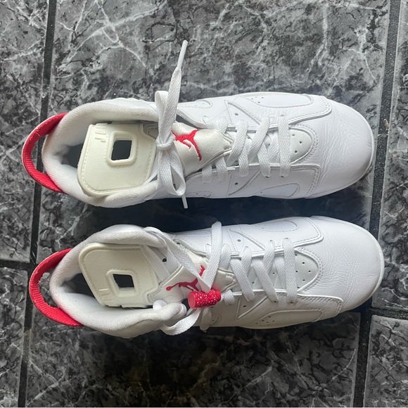 Jordan Other - Jordan White and Red Sneakers Size 7Y